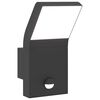 vidaXL Candeeiro parede LED exterior c/ sensor alum&iacute;nio fundido preto