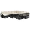 vidaXL Conjunto de Sof&aacute; de Jardim 13 pcs Preto vime PE
