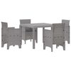 vidaXL Conjunto de Jantar para Jardim 5 pcs Cinzento-claro
