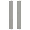 vidaXL Cabeceira cama c/ abas tecido 203x16x118/128 cm cinzento-claro
