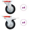 vidaXL 8 pcs rodas girat&oacute;rias 100 mm