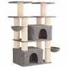 vidaXL &Aacute;rvore para gatos com postes de sisal 2 unid. Cinzento-claro
