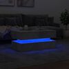 vidaXL Mesa de centro com luzes LED 90x50x40 cm cinzento cimento