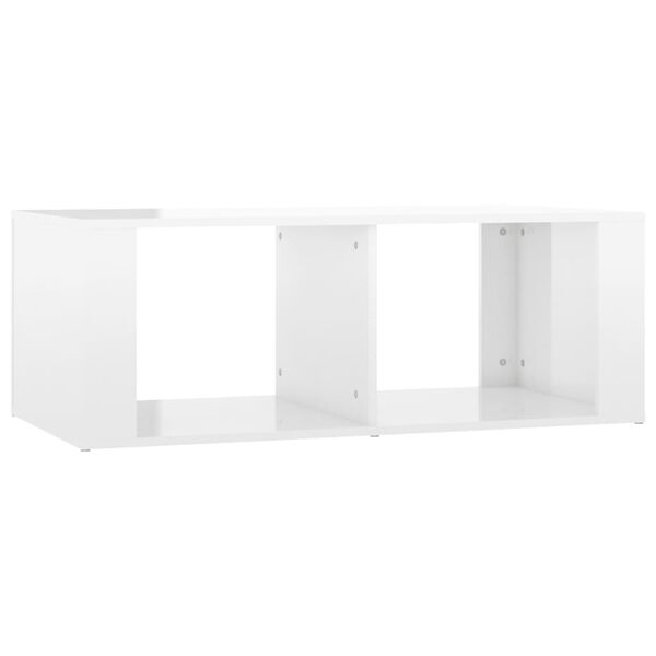 vidaXL Mesa de centro 100x50x36 cm derivados madeira branco brilhante