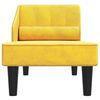 vidaXL Chaise longue com rolo veludo amarelo