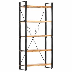vidaXL Estante com 5 prateleiras 90x30x180cm madeira de ac&aacute;cia maci&ccedil;a