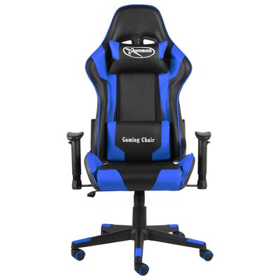 vidaXL Cadeira de gaming giratória PVC azul