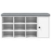 vidaXL Banco sapateira 102x32x50 cm derivados de madeira branco
