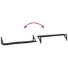vidaXL Prateleiras de Parede 2 pcs Carvalho Preto 80 x 15 x 15,5 cm