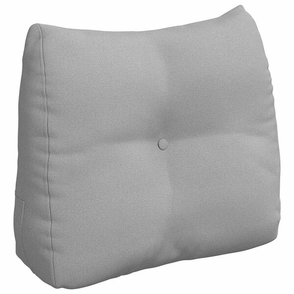 vidaXL Travesseiro para Costas Cinza Nuvem 60 x 24 x 50 cm tecido