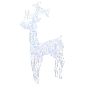 vidaXL Rena decorativa de Natal 90 luzes LED 60x16x100 cm acr&iacute;lico