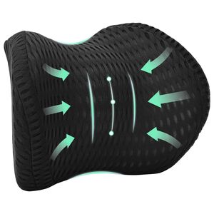 vidaXL Almofada cervical Preto Espuma de Mem&oacute;ria 30,5 x 21,5 x 13 cm