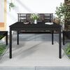 vidaXL Mesa de jardim 121x82,5x76 cm madeira de pinho maci&ccedil;a preto