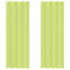 vidaXL Cortinas de voile com ilh&oacute;s 2 pcs verde-ma&ccedil;&atilde; 140x260 cm