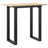 vidaXL Mesa de jantar estrutura em O 80x50x75,5 cm pinho/a&ccedil;o