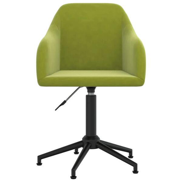 vidaXL Cadeiras de jantar girat&oacute;rias 2 pcs veludo verde-claro