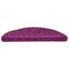 vidaXL Tapetes de escada 30 pe&ccedil;as 56x17x3 cm violeta semicircular