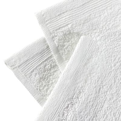 vidaXL Toalhas de hóspedes 50 pcs algodão 350 g 30x50 cm branco