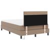 vidaXL Cama Box com colch&atilde;o Cappuccino 120 x 200 cm Couro sint&eacute;tico
