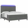 vidaXL Cama Box com colch&atilde;o Cinzento escuro 180 x 200 cm tecido