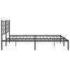 vidaXL Estrutura de cama em metal com cabeceira 180x200 cm preto