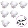 vidaXL Ilumina&ccedil;&atilde;o LED de solo 6 pcs branco frio