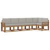 vidaXL Conjunto de Sof&aacute;s para Exterior 6 pcs Cinza Natural e Claro