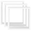 vidaXL Prateleiras de parede em forma de cubo 3 pcs MDF branco