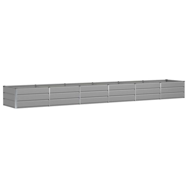 vidaXL Floreira Cinzento-claro 480 x 80 x 45 cm A&ccedil;o