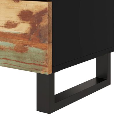 vidaXL Mesa de cabeceira madeira recuperada maciça/derivados madeira