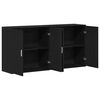 vidaXL Buffet 2 pcs Carvalho Preto 79 x 38 x 80 cm Madeira processada