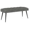 vidaXL Banco com bot&otilde;es estofados Cinzento-Escuro 110 x 40 x 46 cm