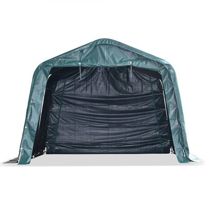vidaXL Tenda para gado removível PVC 550 g/m² 3,3x3,2 m verde escuro
