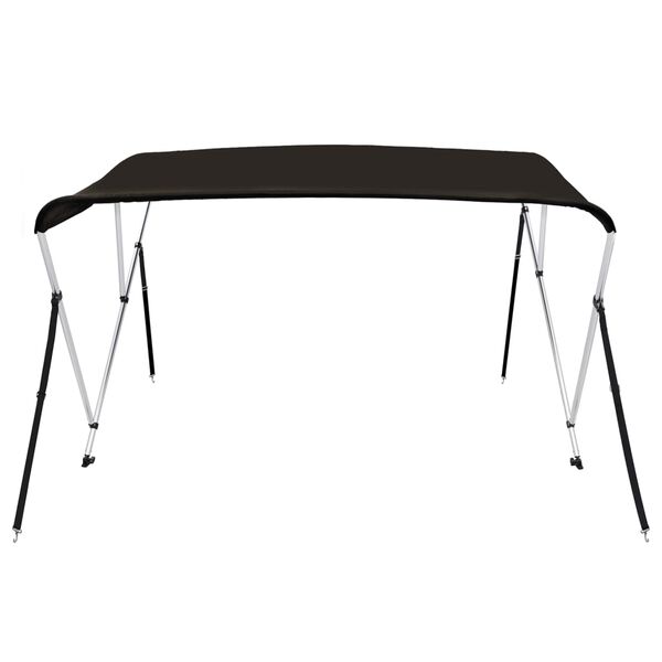 vidaXL Toldo de 3 arcos Bimini 183x196x137 cm preto
