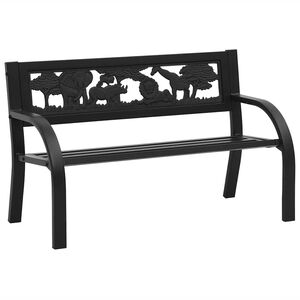 vidaXL Banco de jardim para crian&ccedil;as 86 cm a&ccedil;o