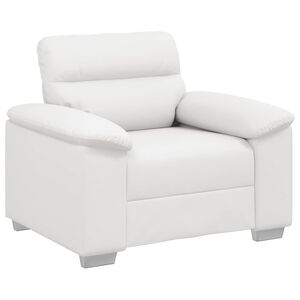vidaXL Poltrona 100x81x84 cm couro artificial branco