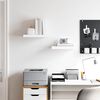 vidaXL Prateleiras de parede suspensas 2 pcs 40x23x3,8cm MDF branco