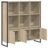 vidaXL Gabinete de Livros 2 pcs Sonoma 99,5 x 30 x 108 cm