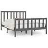 vidaXL Estrutura de cama 120x200 cm madeira maci&ccedil;a cinzento