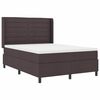 vidaXL Cama Box com colch&atilde;o Castanho escuro 160 x 200 cm tecido