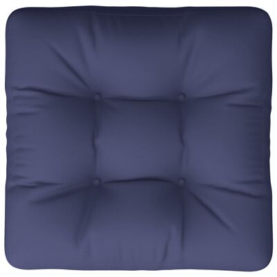 vidaXL Almofadão para sofá de paletes 50x50x12 cm tecido azul-marinho