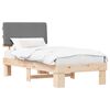 vidaXL Estrutura de Cama com Cabeceira Estofada Cinzento-claro