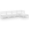vidaXL 5 pcs conjunto lounge de jardim pinho maci&ccedil;o branco