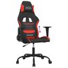 vidaXL Cadeira de gaming tecido preto e vermelho