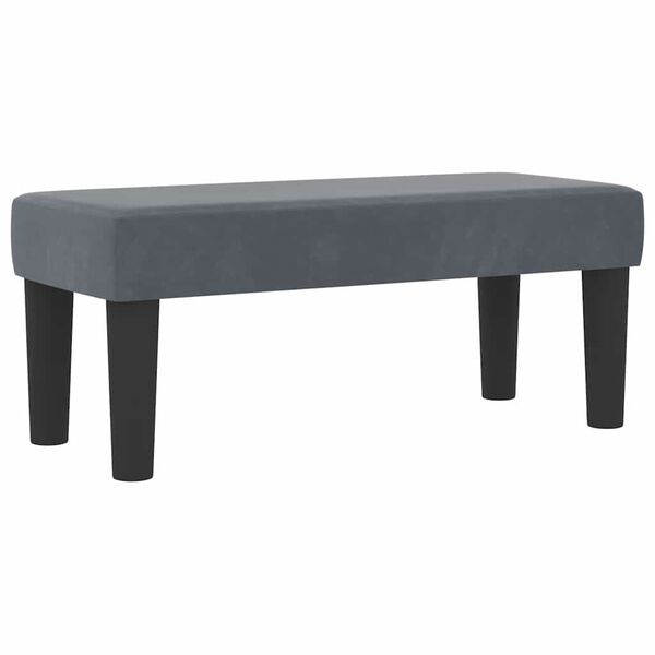 vidaXL Cama Box com colch&atilde;o Cinzento escuro 80 x 200 cm Veludo