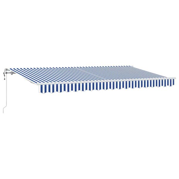 vidaXL Toldo Retr&aacute;til Azul 400 x 200 cm tecido