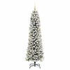 vidaXL &Aacute;rvore de Natal Artificial Branco 210 cm PVC, Metal e Pl&aacute;stico