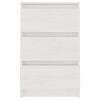 vidaXL Mesa de cabeceira 40x29,5x64 cm madeira de pinho maci&ccedil;a branco