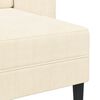 vidaXL Sofá 2 lugares com Chaise em L 125 cm linho creme