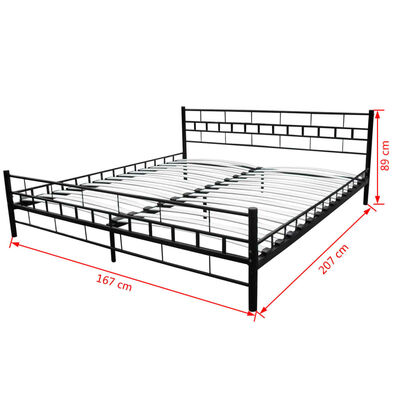 vidaXL Estrutura de cama metal 160x200 cm preto